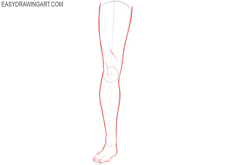 How to sketch legs step by step