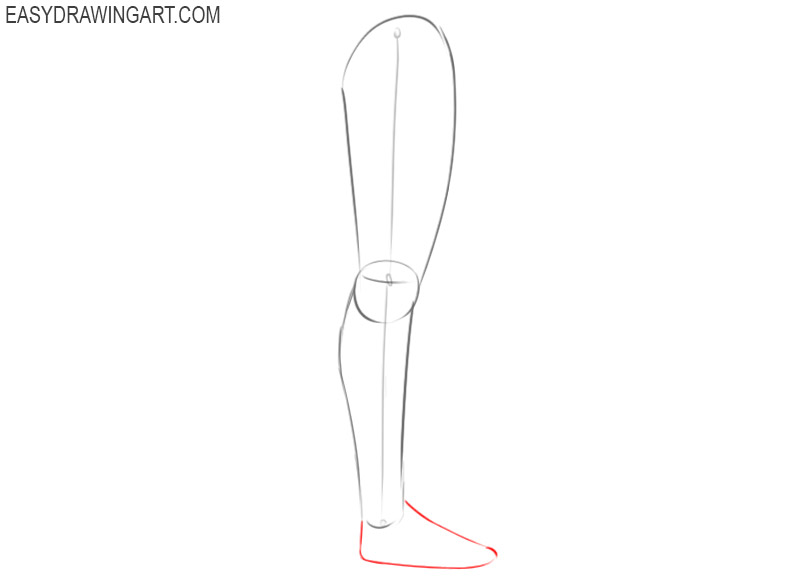 How to draw a leg easy