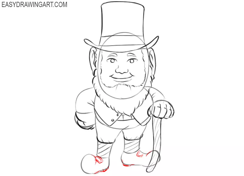 how to draw a leprechaun easy step by step 