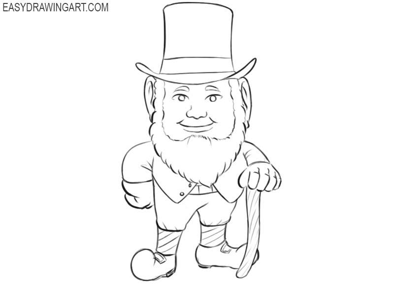 how to easily draw a leprechaun 