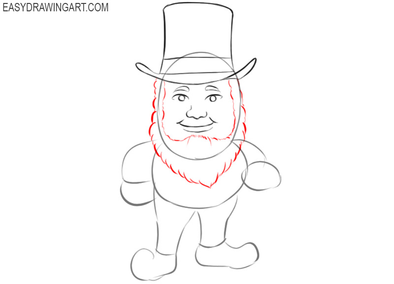 how to draw a simple leprechaun step by step 