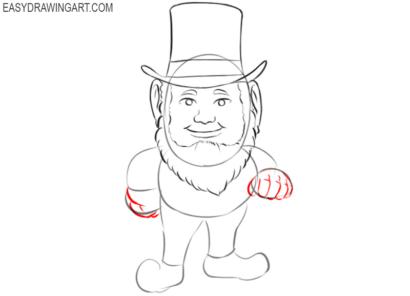 easy way to draw a cartoon leprechaun 