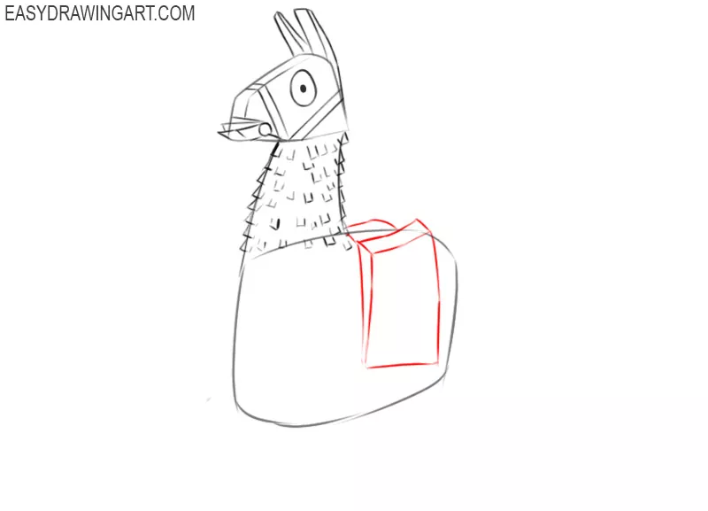 how to draw a llama fortnite step by step 