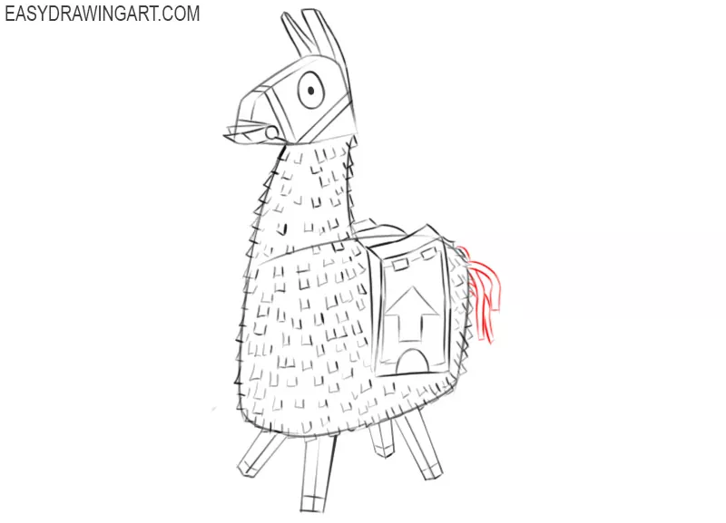 how to draw a llama from fortnite easy