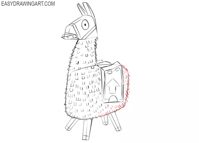 how to draw a llama from fortnite step by step 