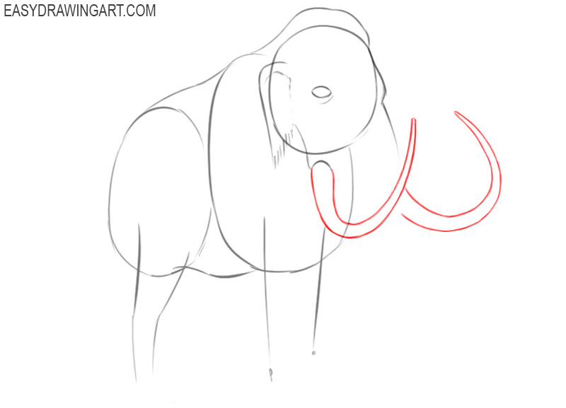 how to draw an easy mammoth