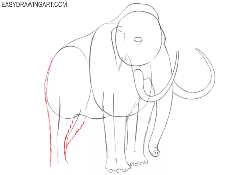 mammoth drawing easy