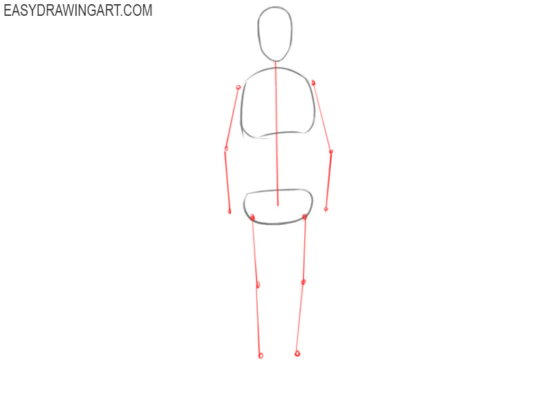 how to draw a man standing