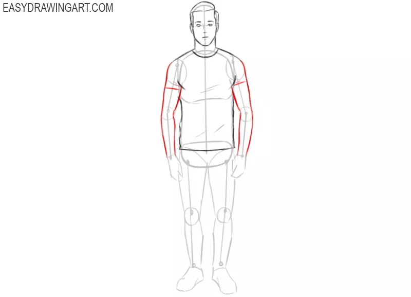 man drawing easy