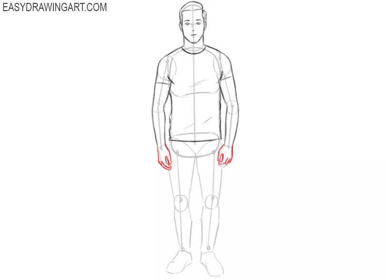 a man drawing easy