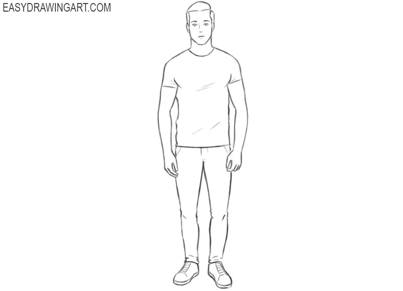 man drawing basic