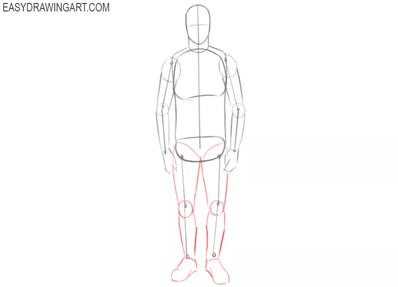 how to draw a man easy step by step