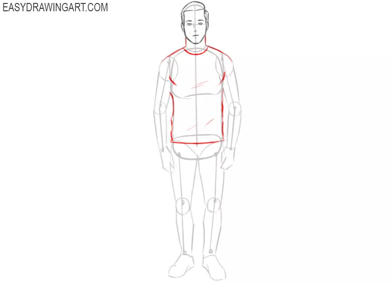 man drawing cartoon