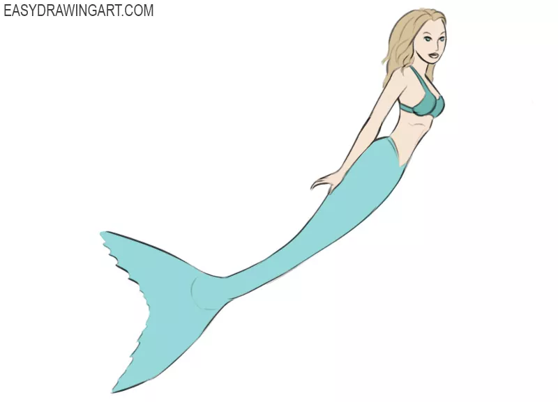How to draw a mermaid