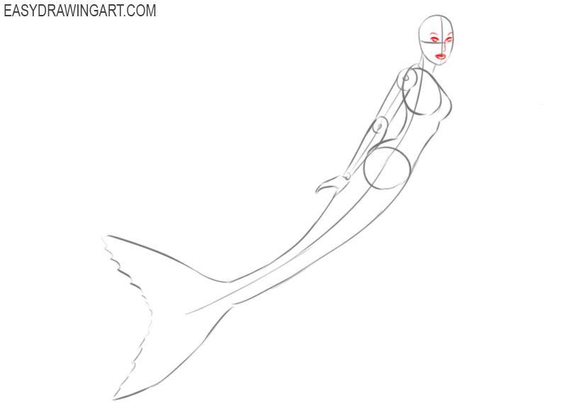 How to draw a mermaid easy for beginners
