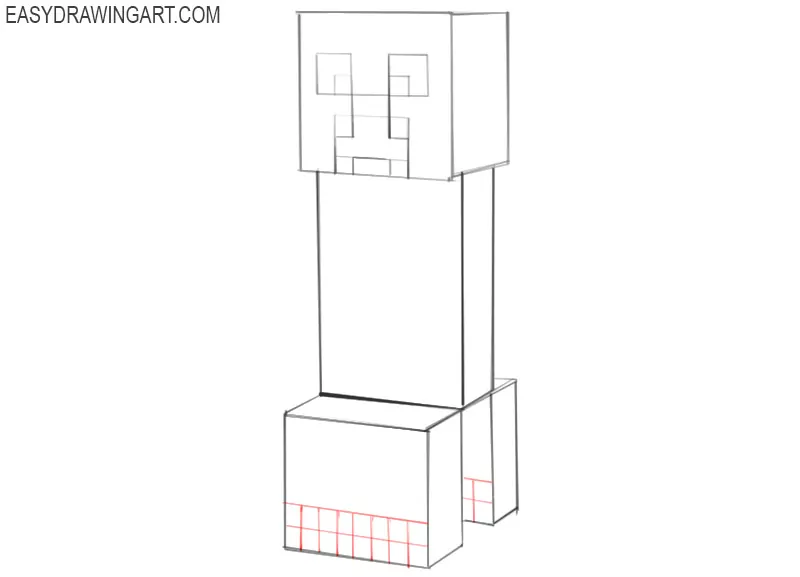 How to Draw a Minecraft Creeper in Easy Steps - How to Draw Step