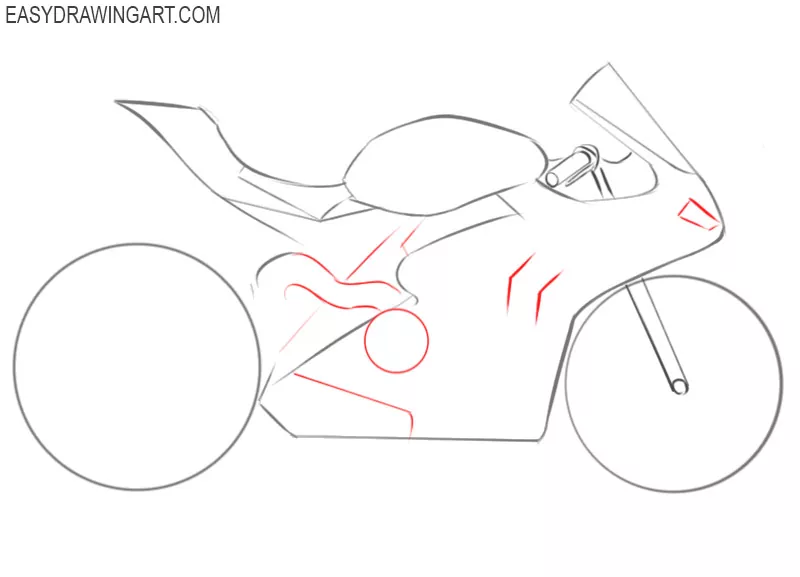 How to draw a KTM Bike easy || Bike drawing for beginners - YouTube