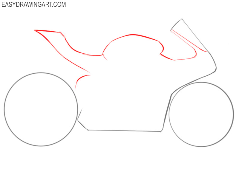 how to draw a motorcycle for beginners