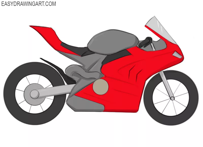 how to draw a motorcycle