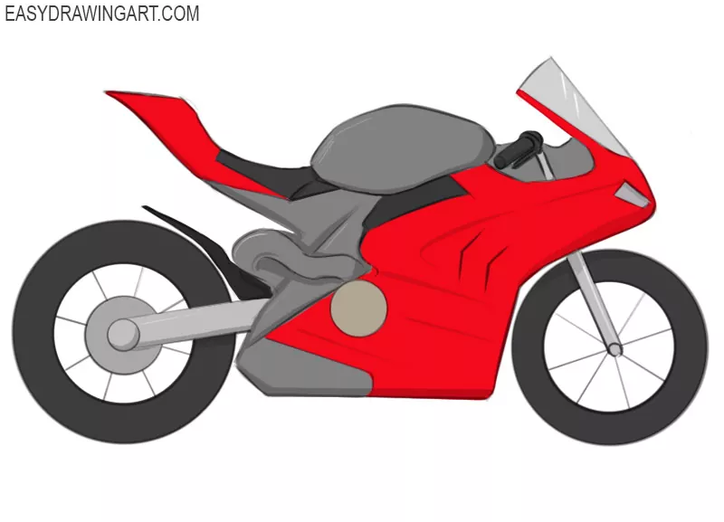 How to Draw a Motorcycle - Easy Drawing Art