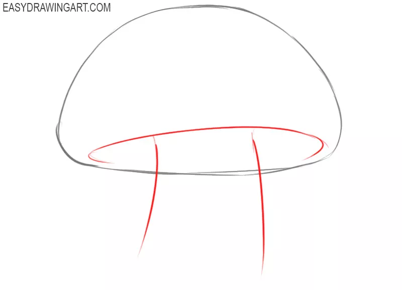 how to draw a mushroom step by step easy