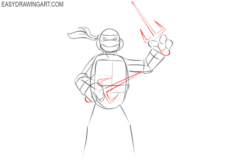 How to draw a Ninja Turtle for beginners