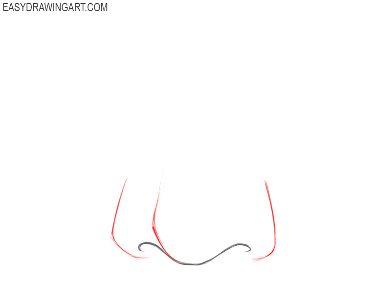 How to draw a human nose