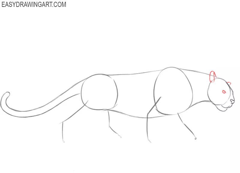 panther drawing easy