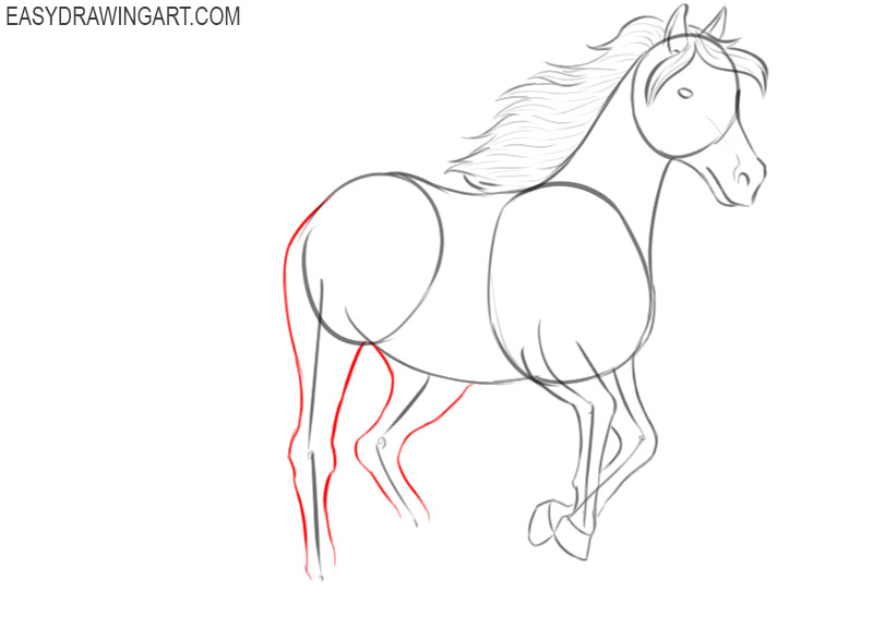 running horse drawing images