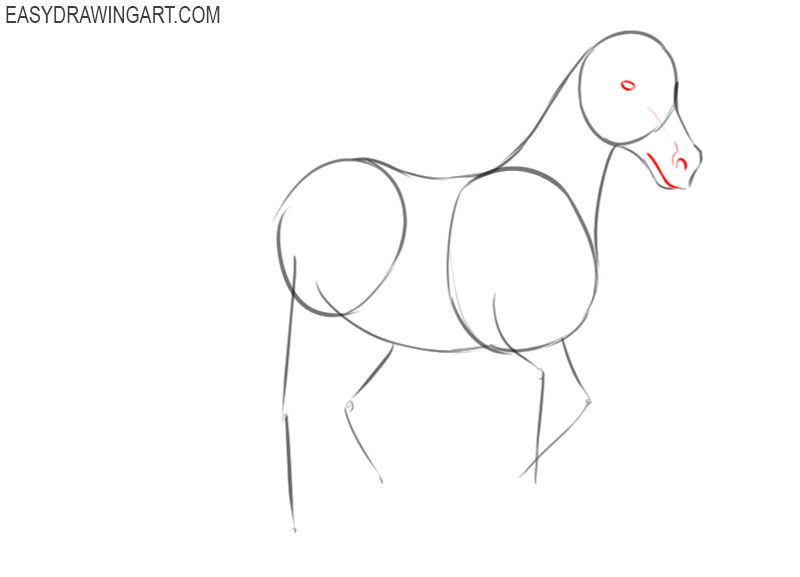 how to draw a running horse step by step