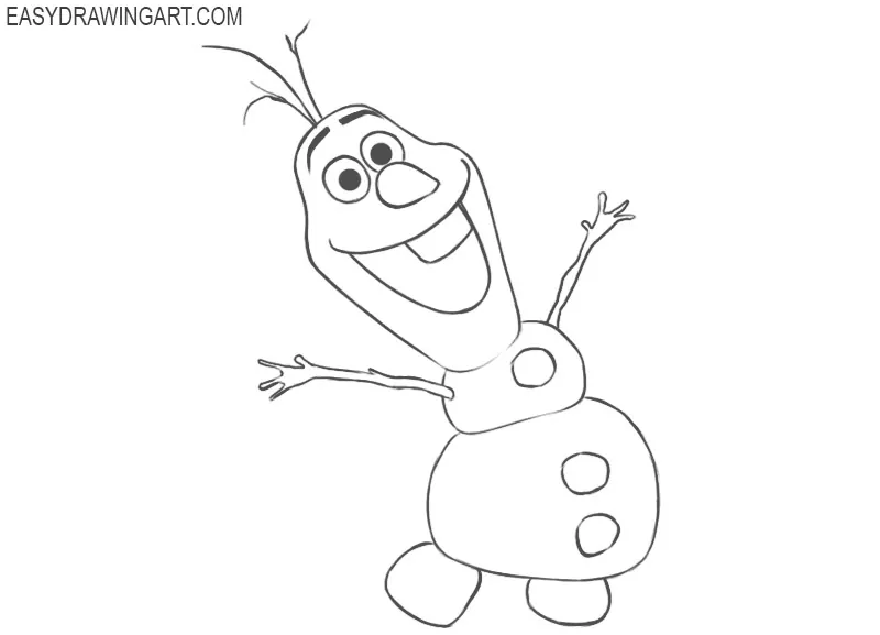 How to Draw Olaf Easy Drawing Art
