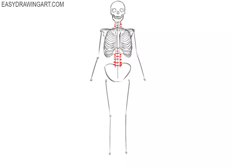 how to draw a skeleton drawings