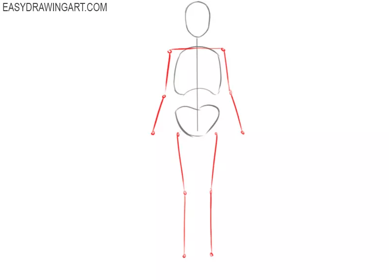 how to draw a skeleton of a human