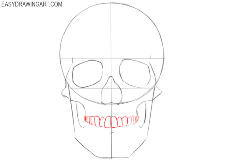 How to Draw a Skull - Easy Drawing Art