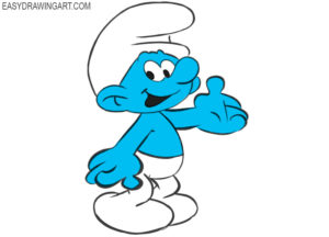 How to draw a smurf