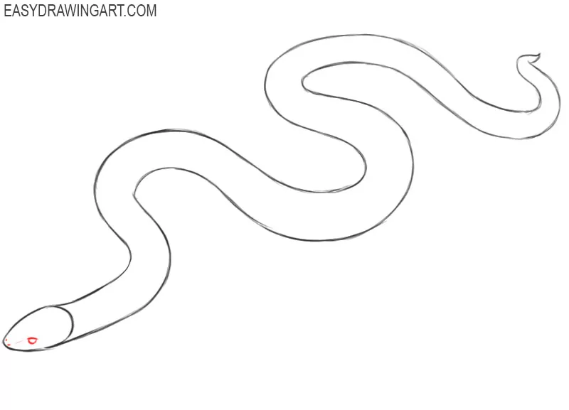 how to draw a snake for kids