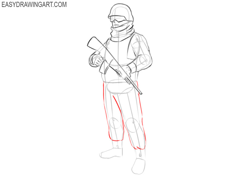 drawing soldier easy