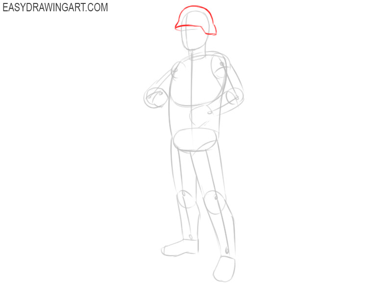 how to draw a soldier cute