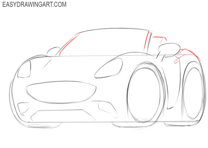 How to draw a super car