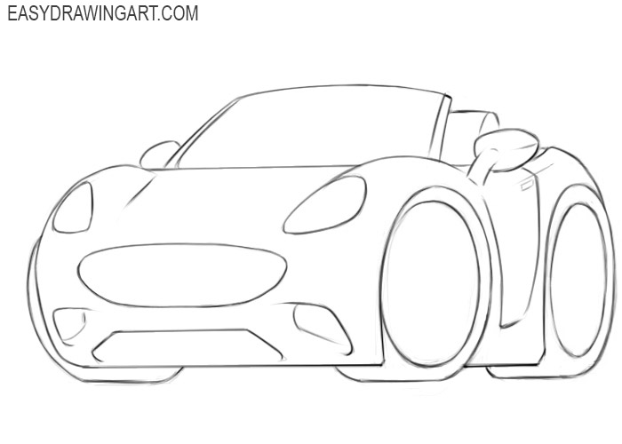 How to draw a sports car
