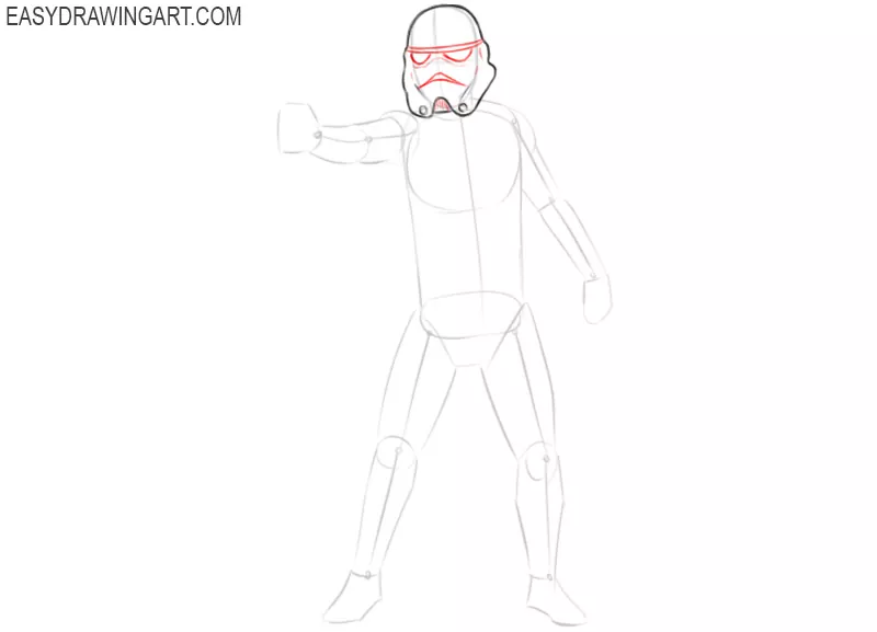 how to draw a stormtrooper full body