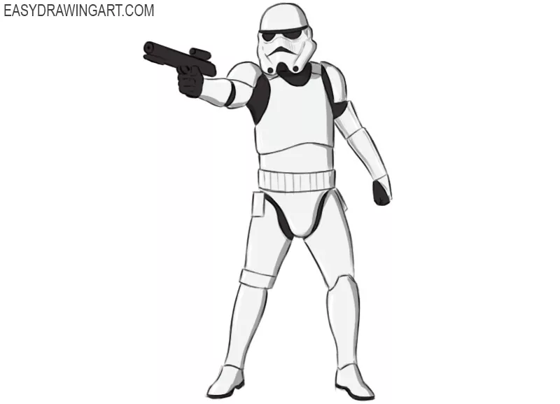 how to draw stormtrooper easy