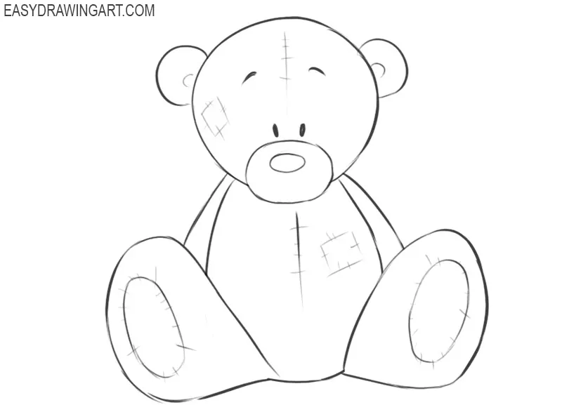 how to draw a teddy bear images