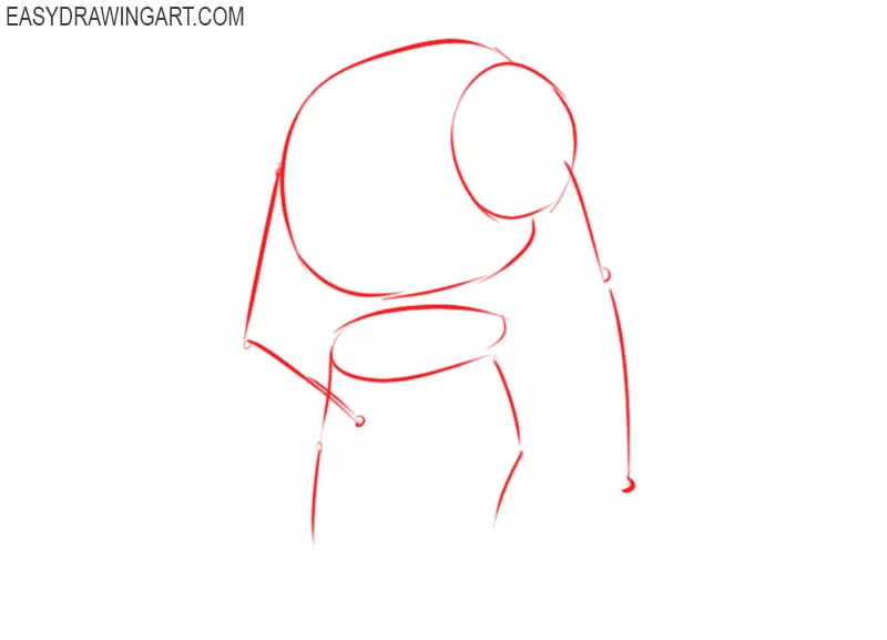 how to draw a troll step by step