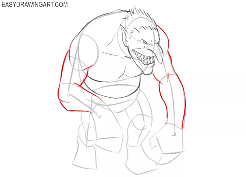 troll drawing hobbit