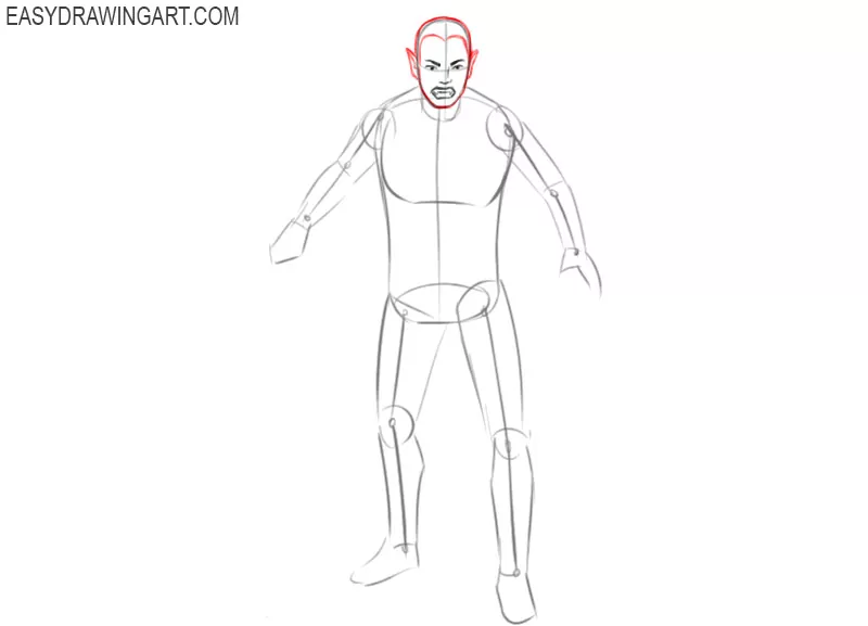 how to draw a vampire easy step by step