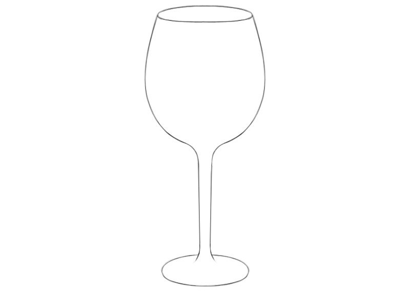 Learn how to draw a wine glass