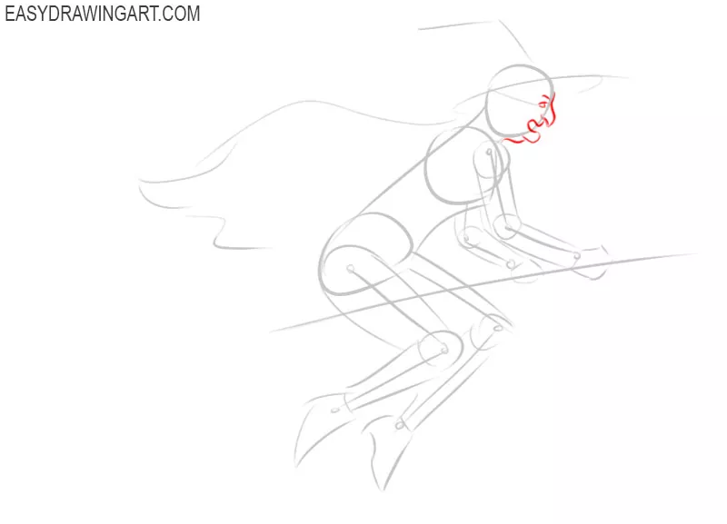 how to draw a witch broom