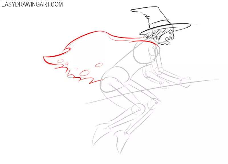 how to draw a witch cartoon