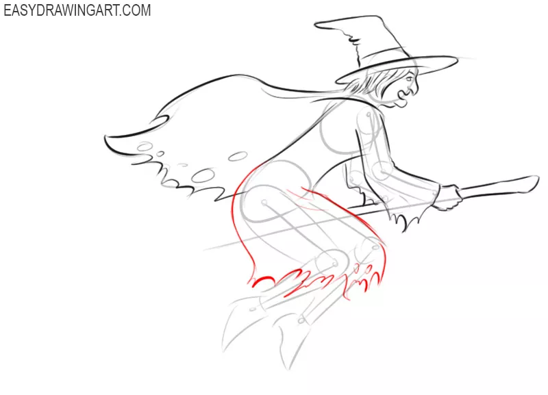 how to draw a witch draw so cute